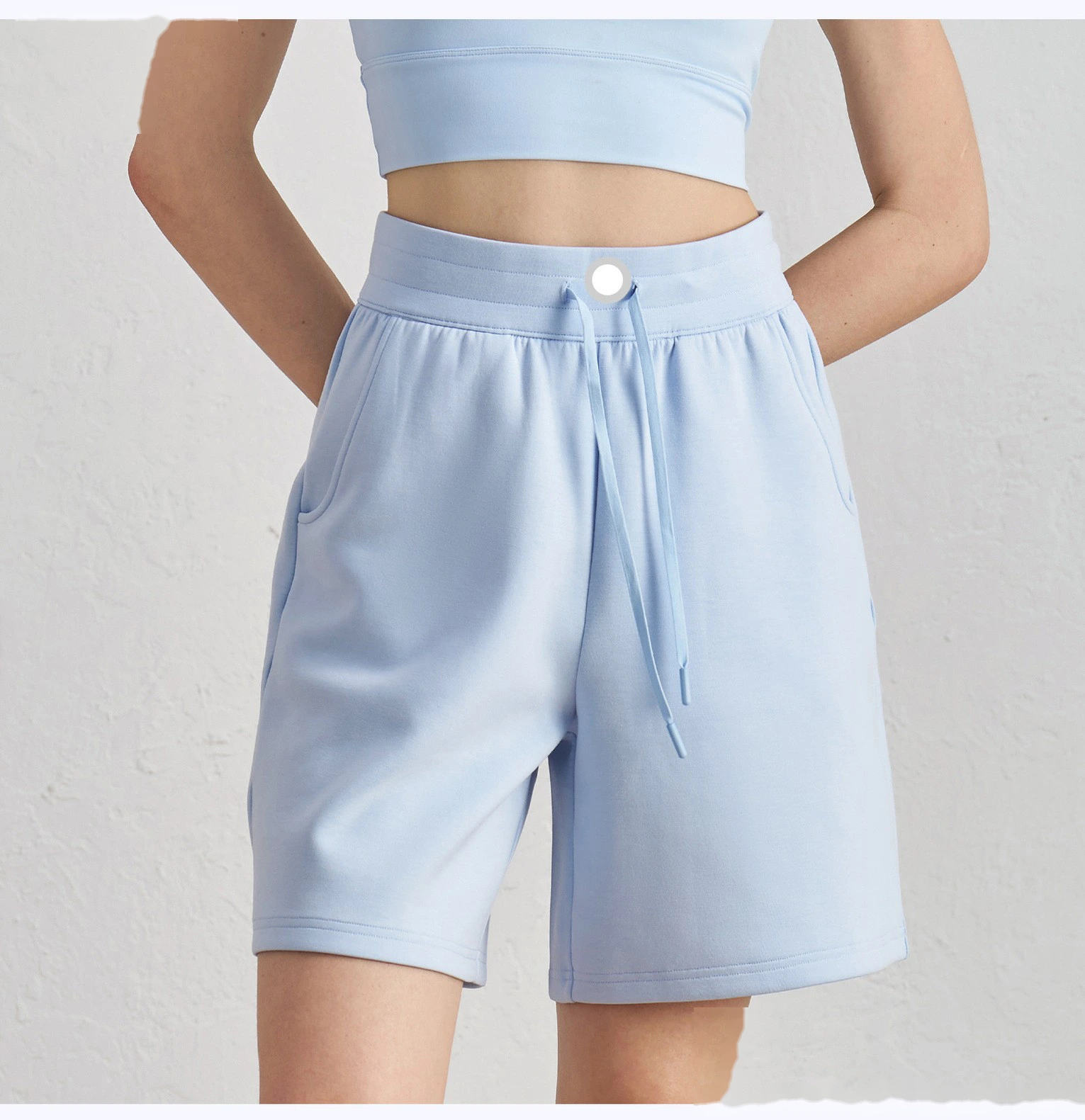 Air layer running shorts loose casual fitness five-point shorts female fitness shorts detail