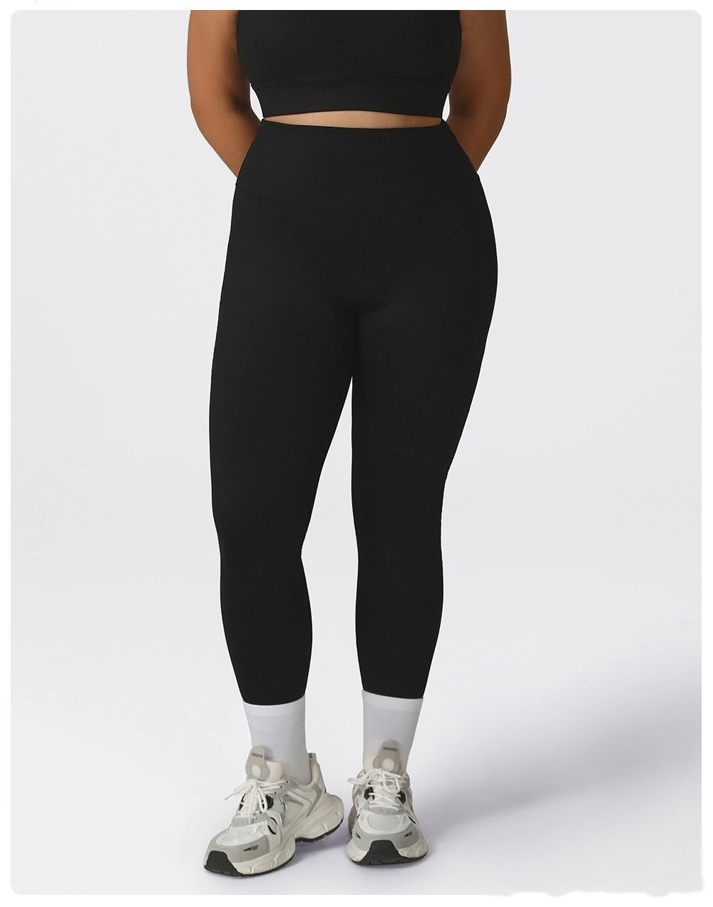 Custom-made plus-size fitness pants women's high waist and hip lifting tights wear running quick-drying yoga pants. detail