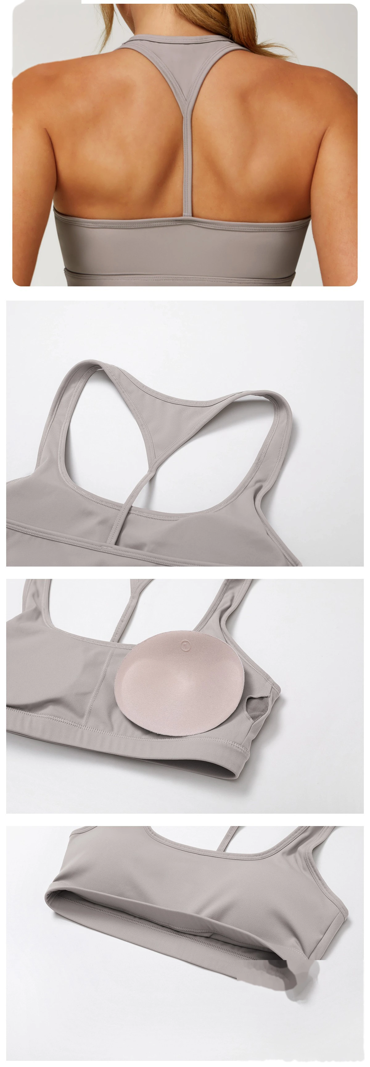 Customized beauty back yoga bra quick-drying sports bra running fitness bra detail