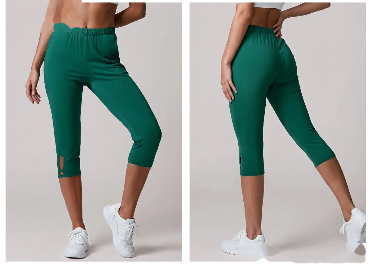 Women 7/8 Length High Rise Fitness Leggings, Compression Slimming Outdoor Sports Yoga Pants Custom Available detail