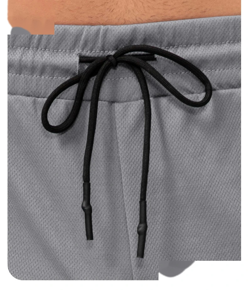 Men 2 in 1 shorts headphone hole quick dry running pants with inner detail