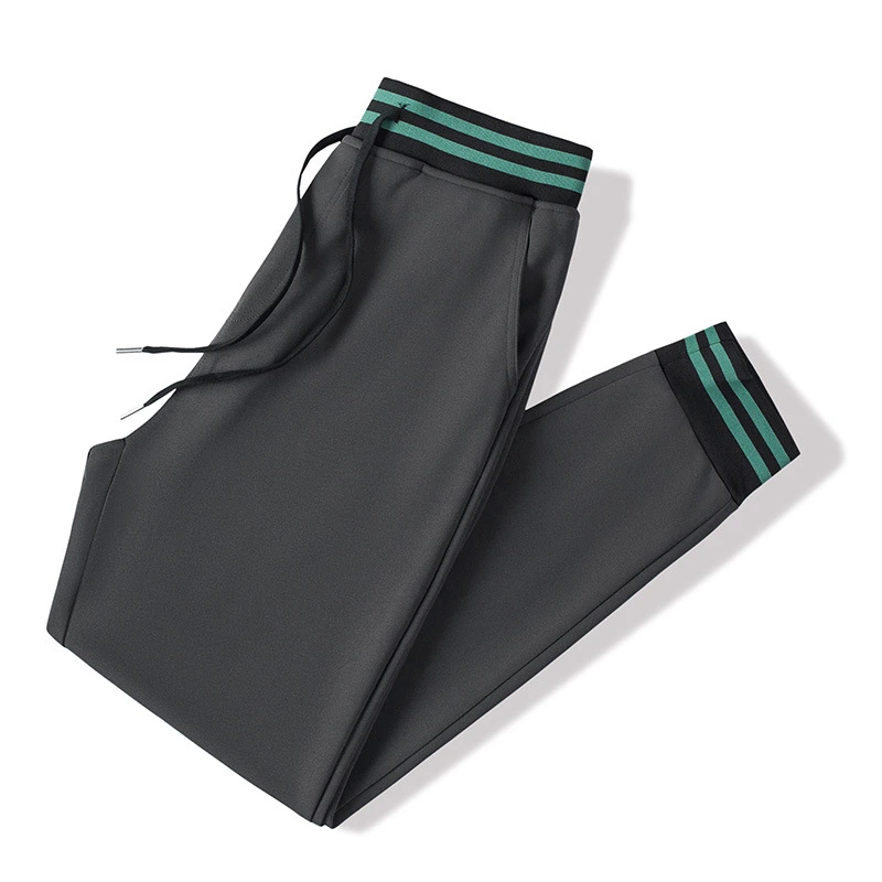 Men jogger pants loose running stripe rib athletic jogging sweatpants detail