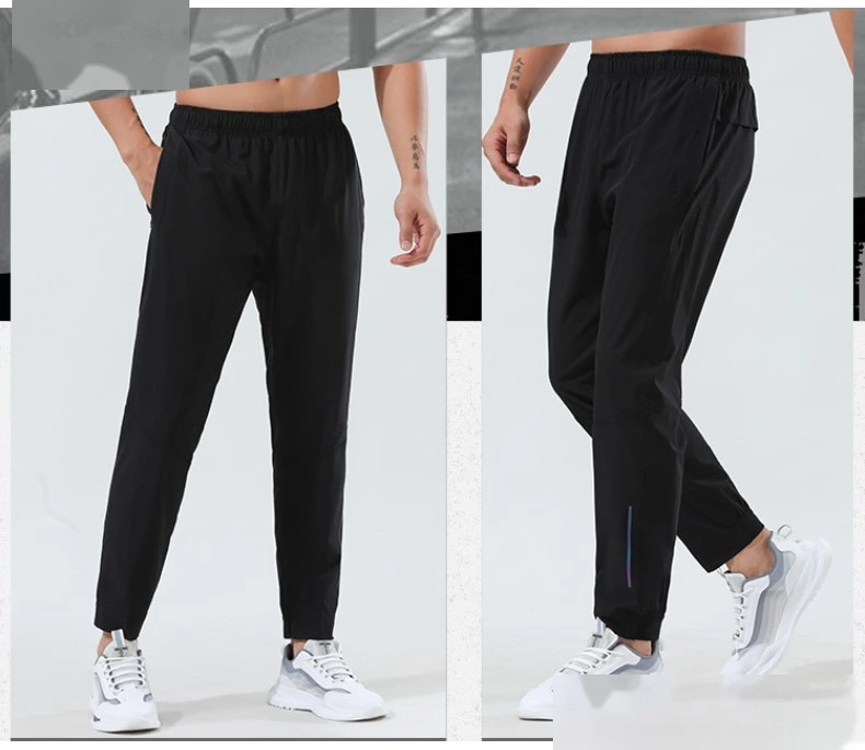 Mens jogger pants elastic outdoor running quick dry trackpants detail