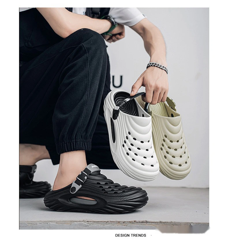 Custom-made hole shoes men's outdoor sports non-slip smelly feet platform sandals and slippers. detail