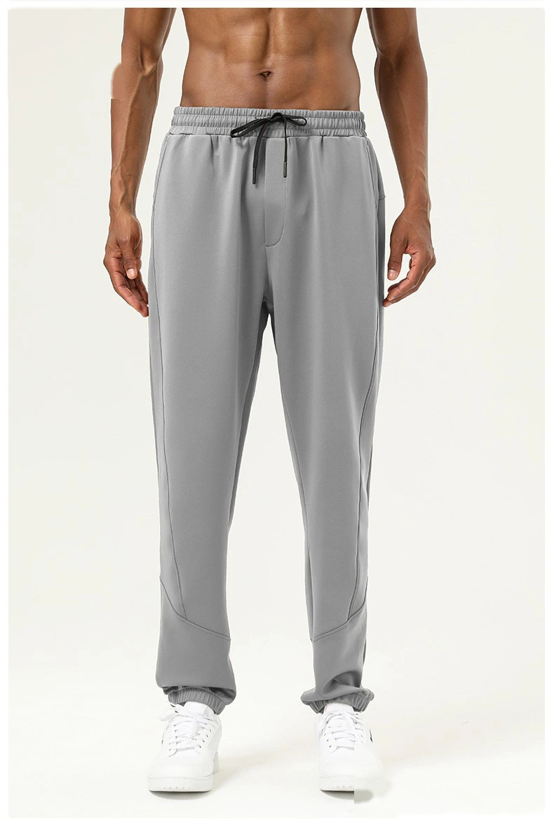 Customized leisure sports pants men's thick warm loose fitness running training leg pants detail