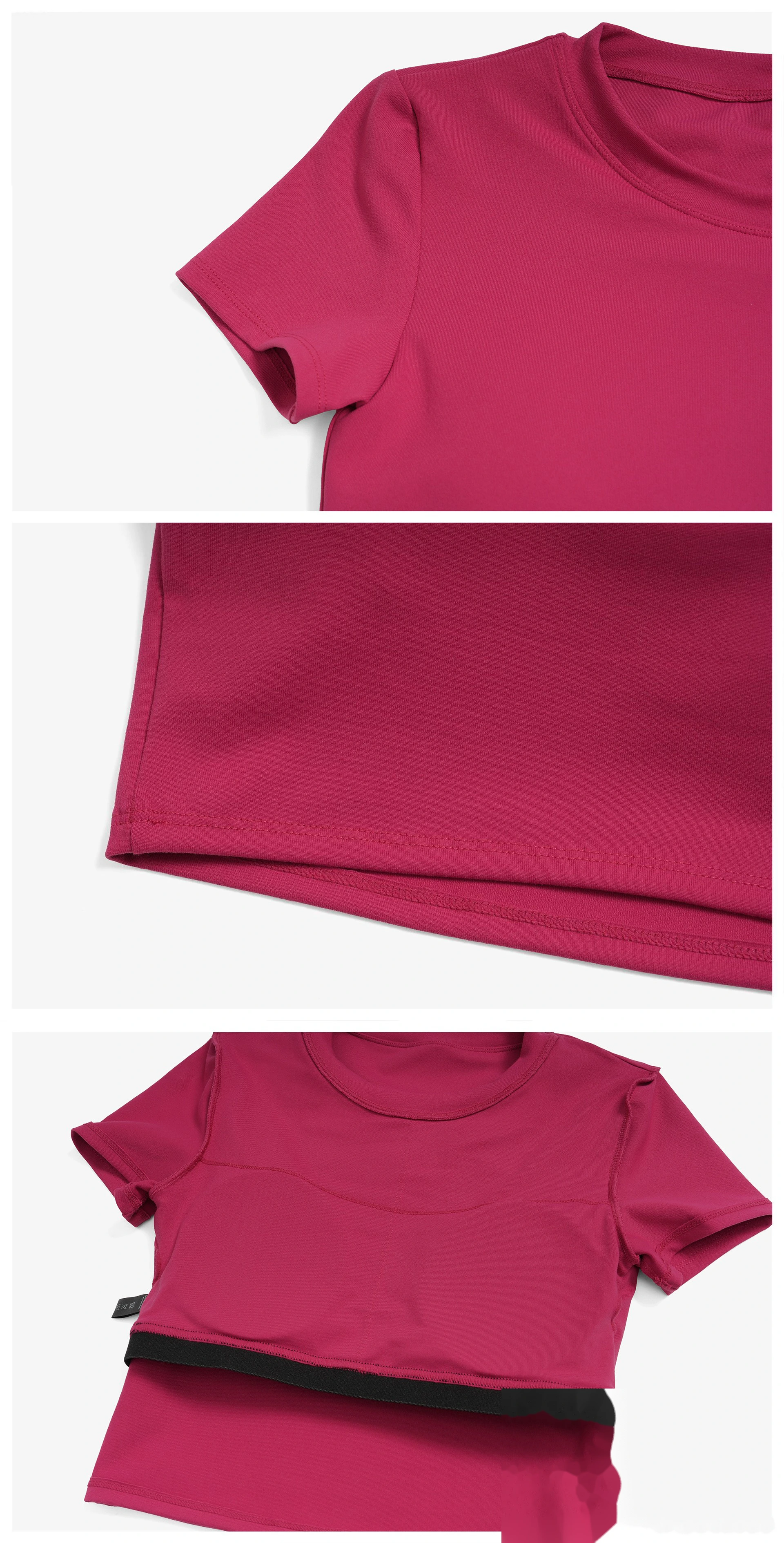 Custom Spring Yoga T-Shirt - Women's Slim Fit Short Sleeve Workout Top for Gym Running Outdoor detail