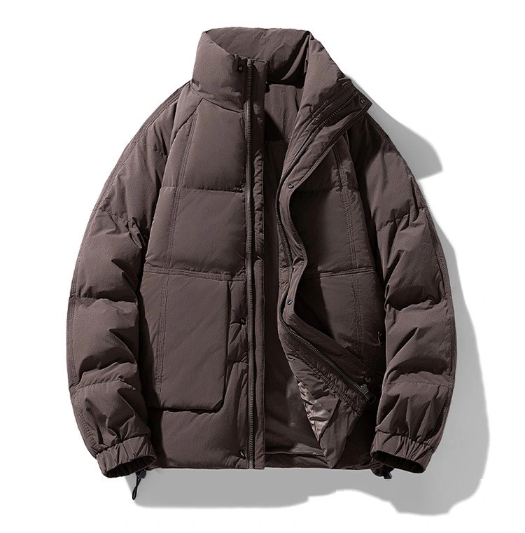 Custom hooded down jacket big pocket fashion Joker trend jacket for men and women. detail