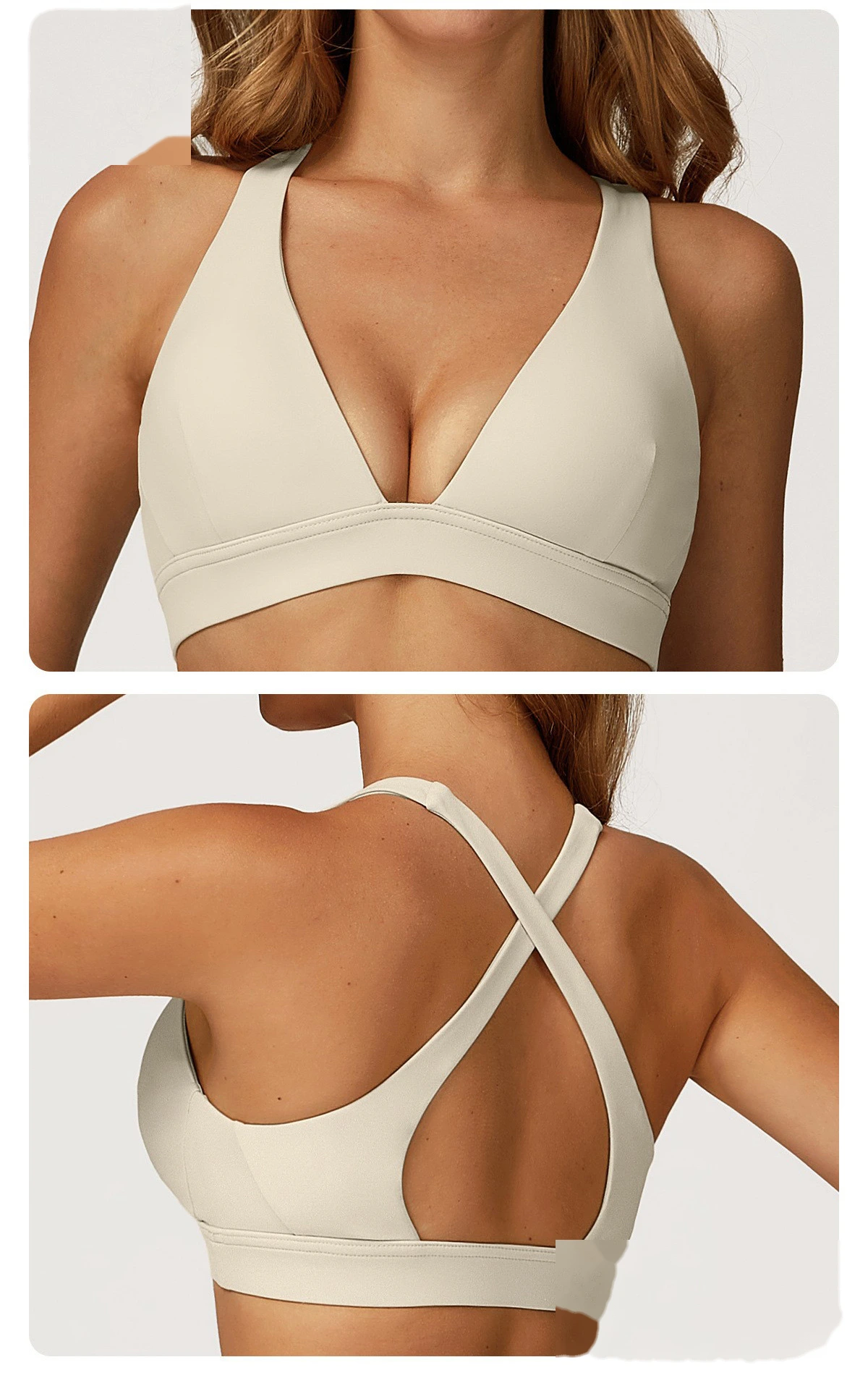 Custom-made yoga bra cross back high sense sports bra women running fitness sports bra detail