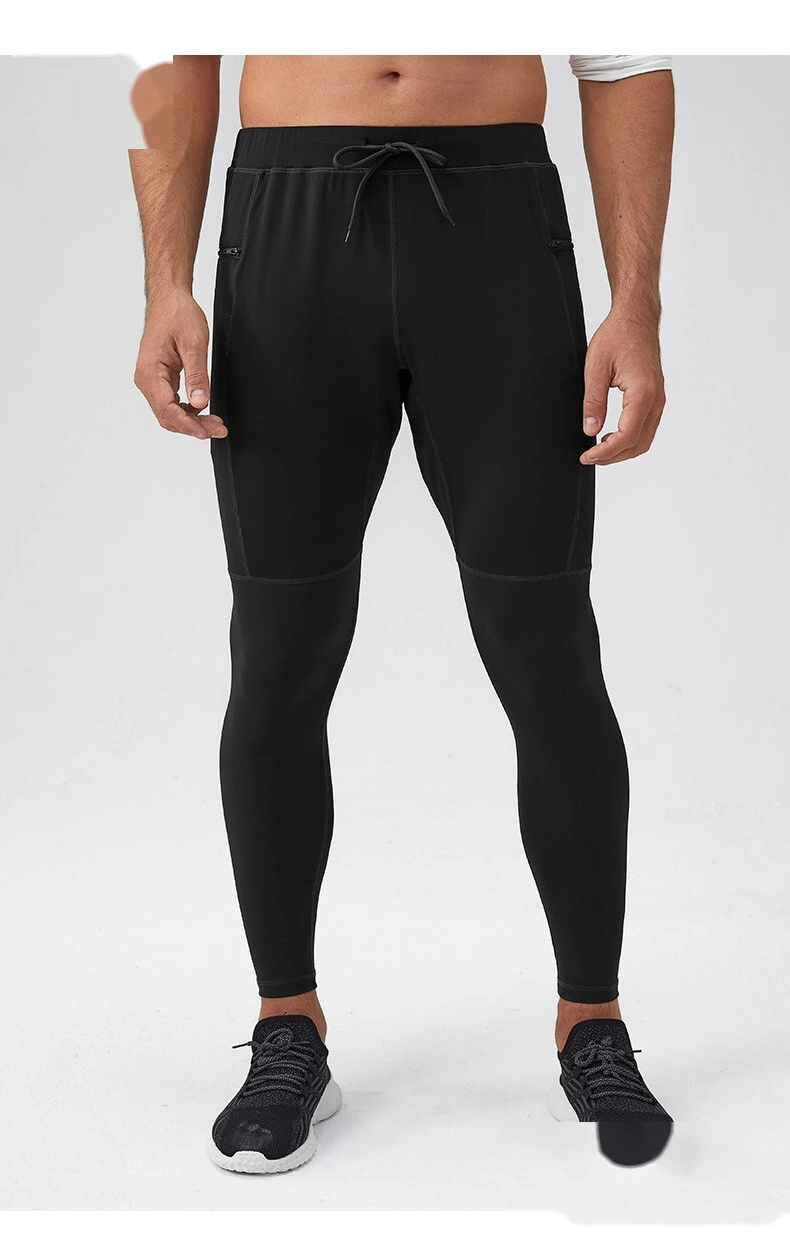Customizable Men's Nylon Sport Pants | Quick-Dry Breathable, Zipper Pockets, Tight Calf for Fitness detail