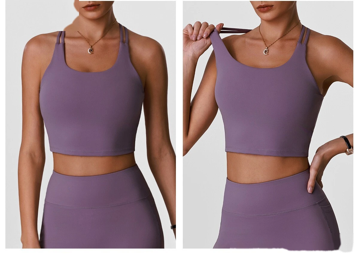 Women’s Beauty Back Shockproof Sports Bra with Pads Custom Fitness Gym Workout Running Underwear detail