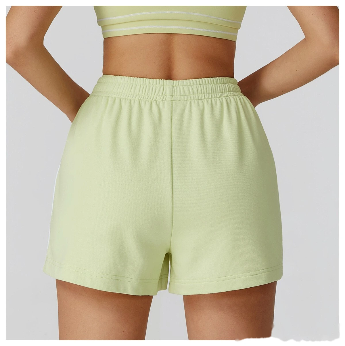 Customized contrast sports shorts, high waist, loose pocket pants, outdoor leisure and comfortable shorts. - allni detail
