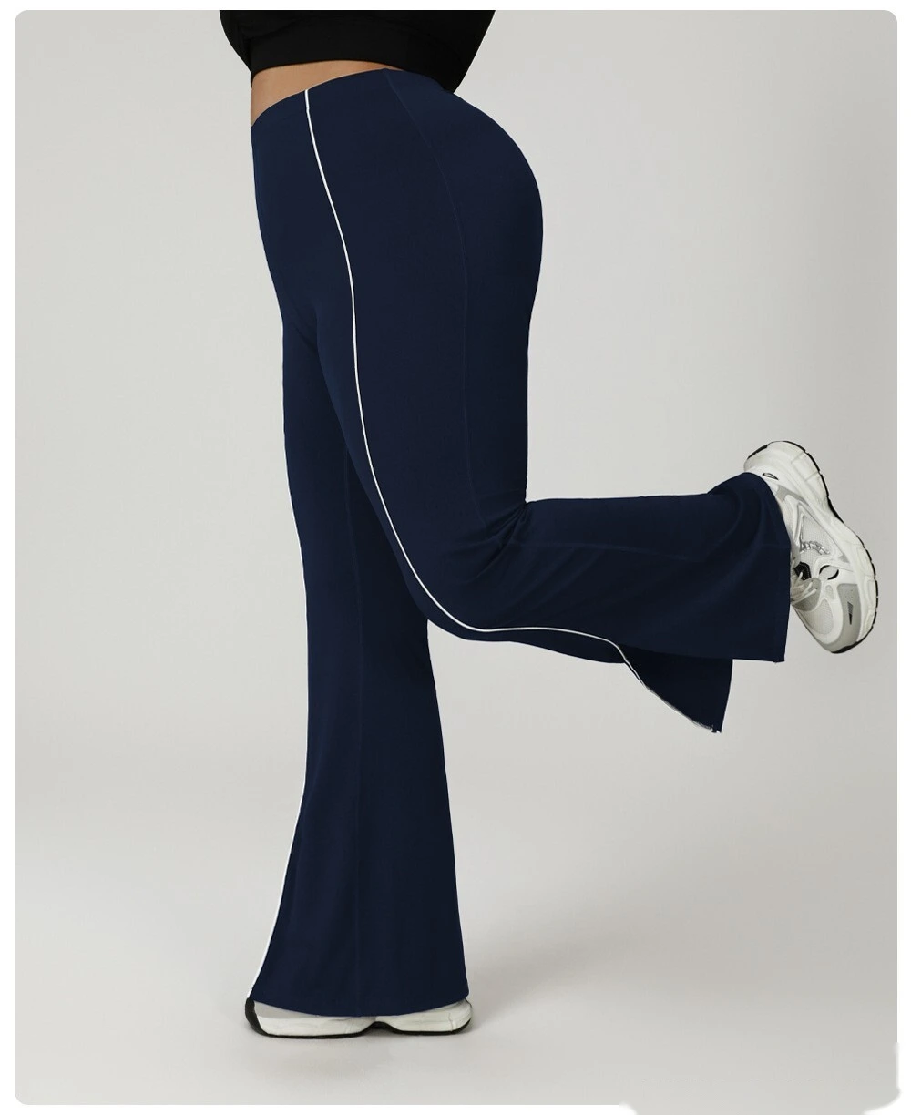 Customized high waist plus size leisure trumpet sports pants plus size sports yoga clothes detail