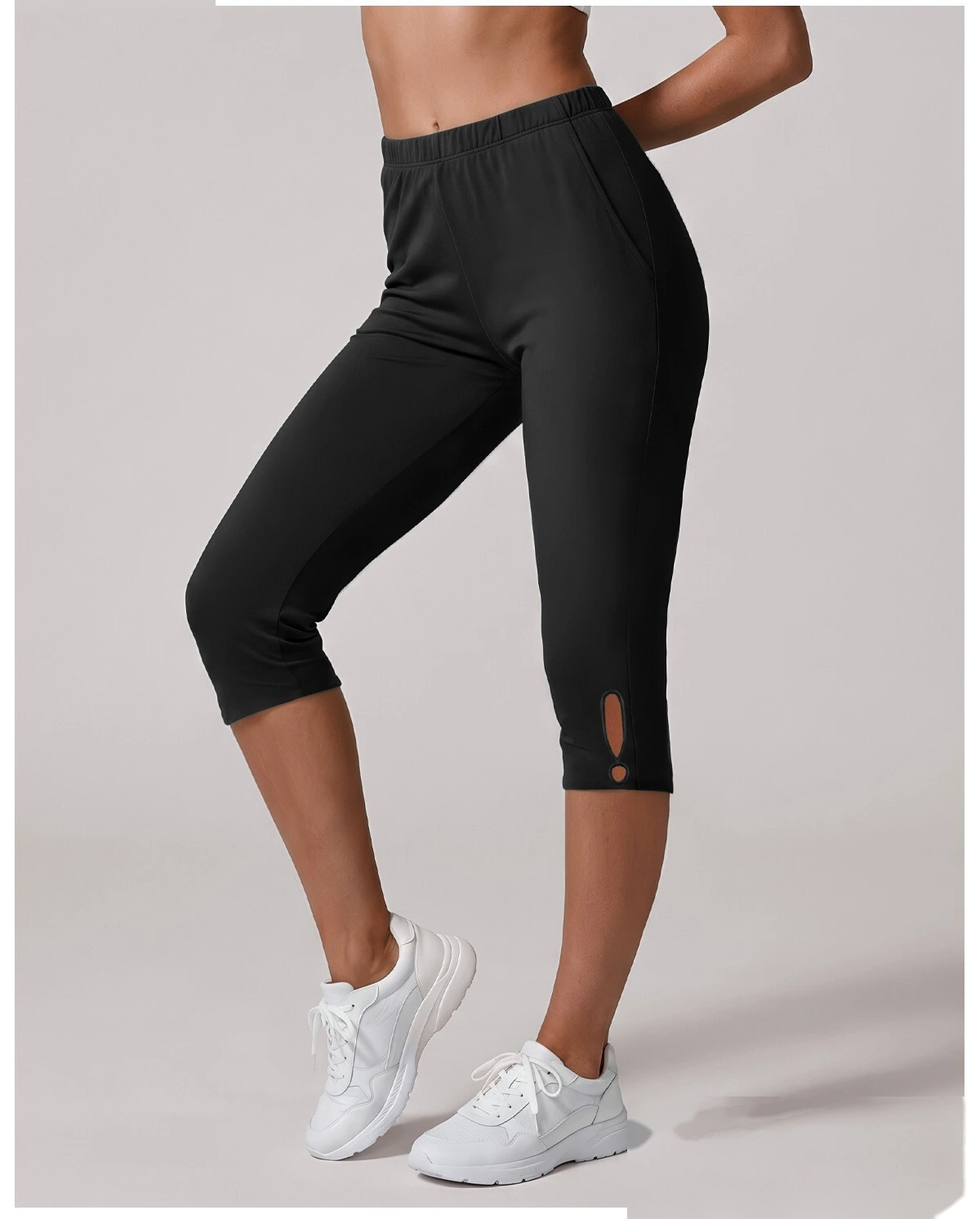 Women 7/8 Length High Rise Fitness Leggings, Compression Slimming Outdoor Sports Yoga Pants Custom Available detail