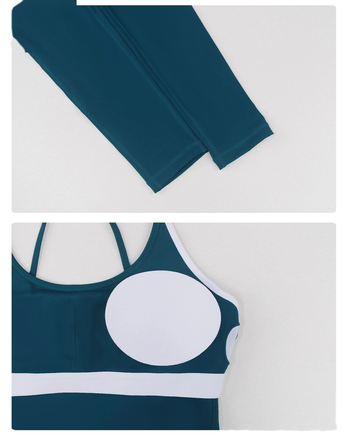 Bulk Custom Slim Fit Sports Bodysuit - Women's Thin-Strap Open Back Yoga Running Fitness Leotard detail