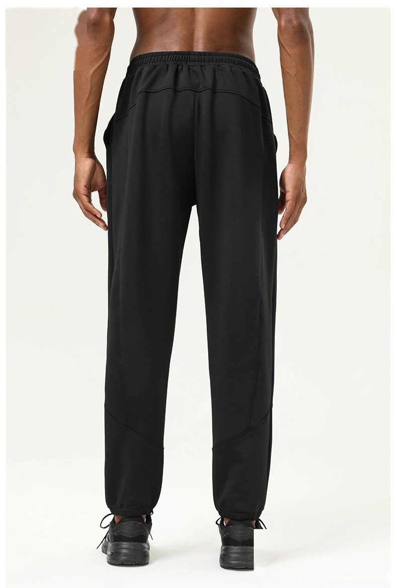 Customized leisure sports pants men's thick warm loose fitness running training leg pants detail