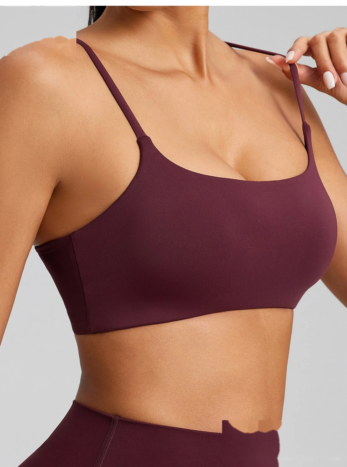 Custom yoga vest with chest pad sexy beauty back bra sports fitness bra women detail