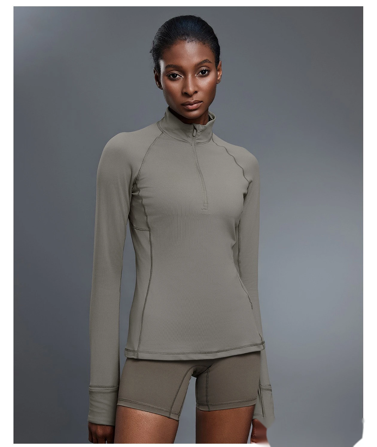 Customize autumn long-sleeved yoga clothes, slim fitness tops and running T-shirts. detail