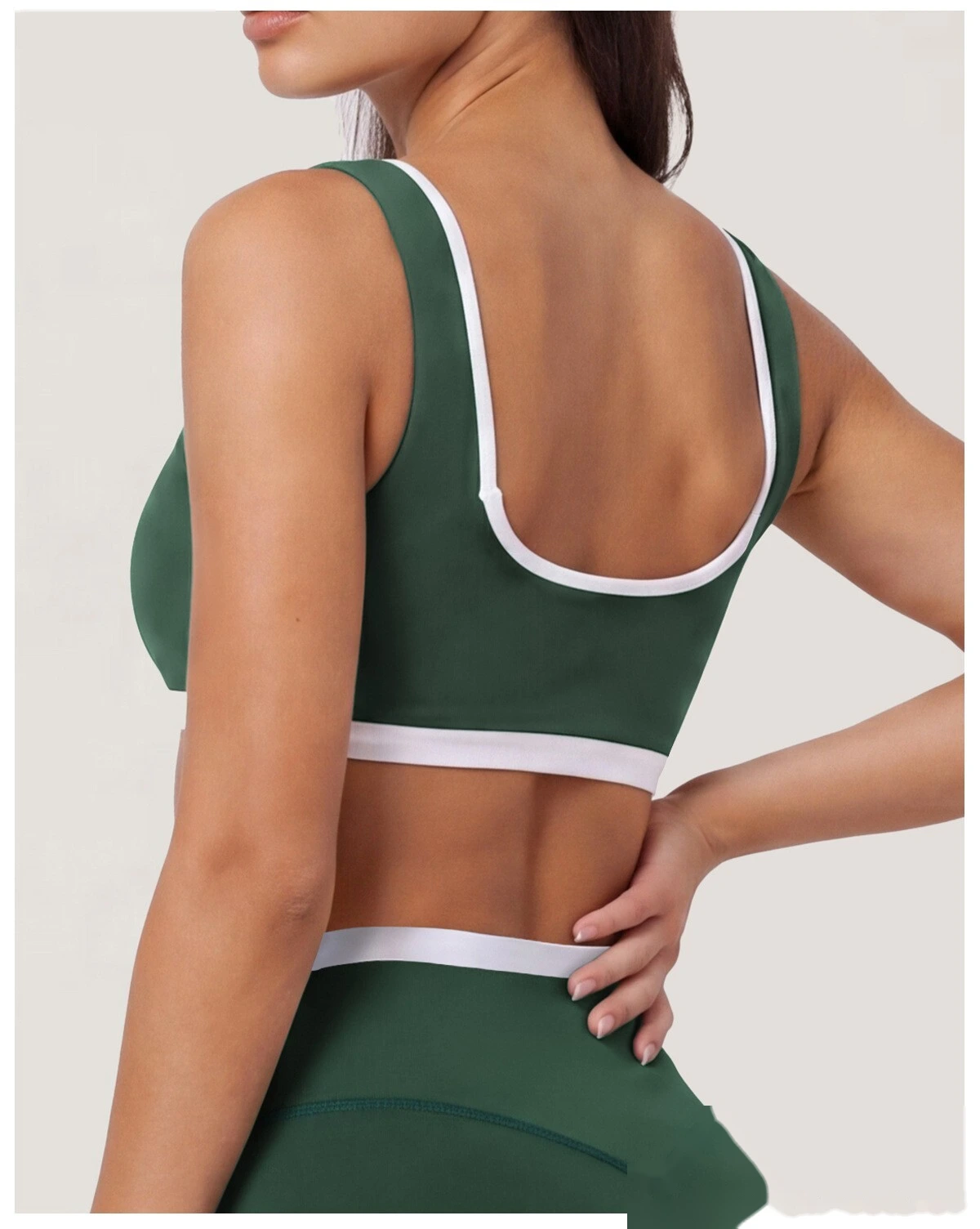 Summer Beauty Back Sports Bra, Seamless Cross Back Yoga Vest, Medium Support Fitness Top for Indoor Training detail