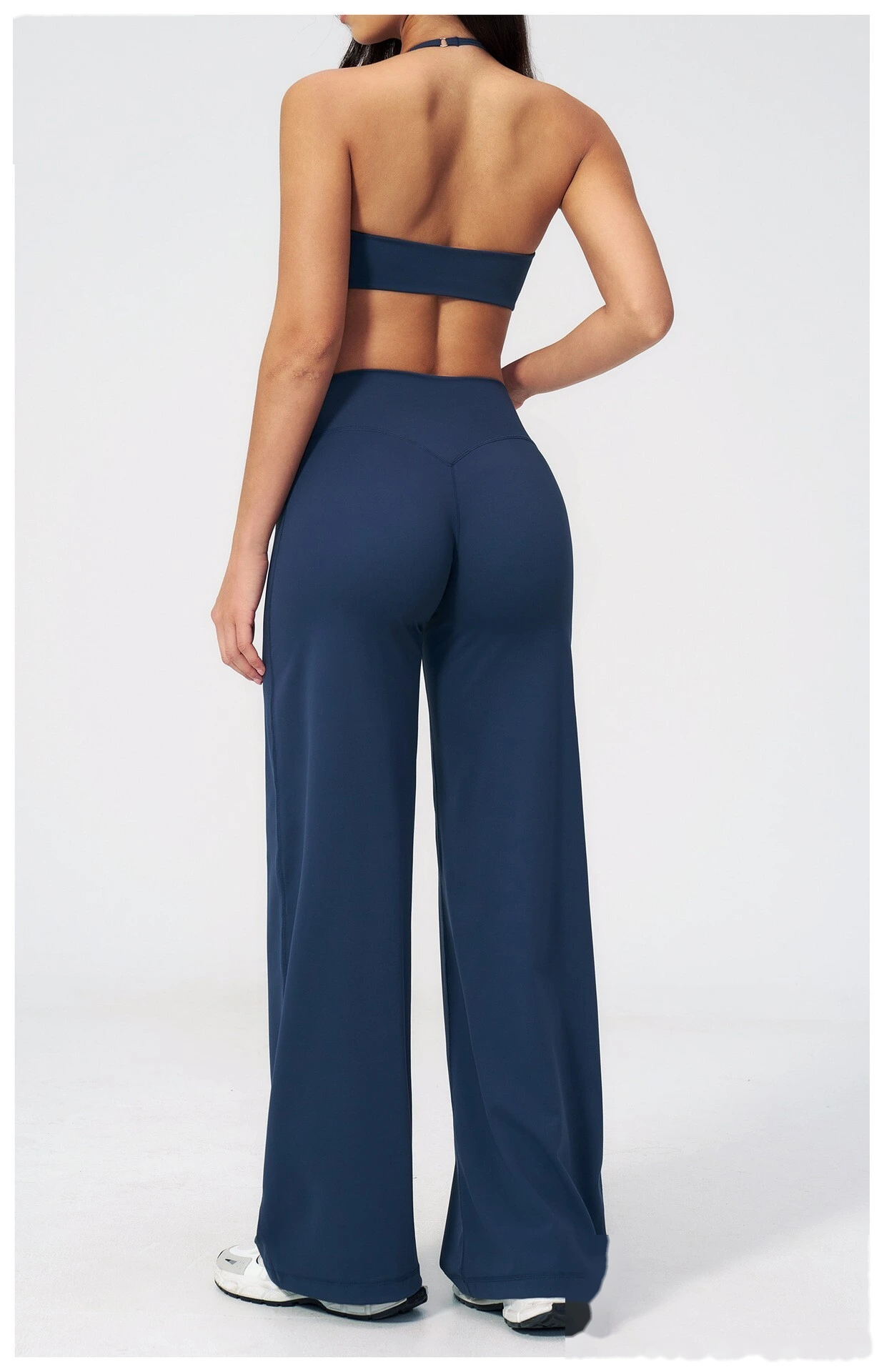 Slim Beauty Back Sports Bra Yoga Set, Casual Wide Leg Quick Dry Yoga Pants Fitness Suit for Women detail