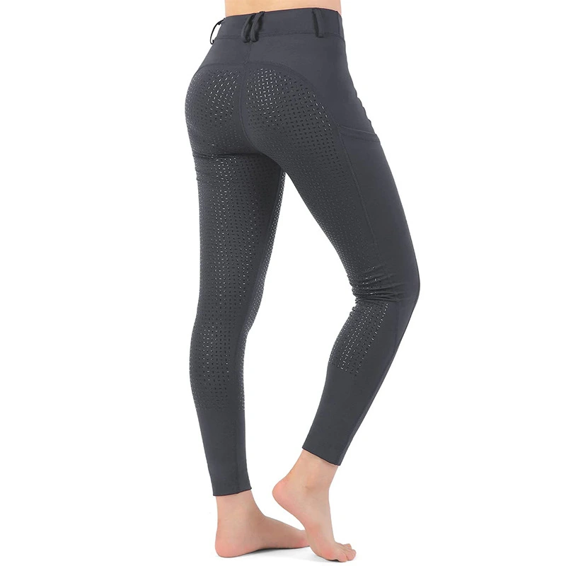 Women breeches pants full seat silicone grip horse riding tights jodhpurs detail