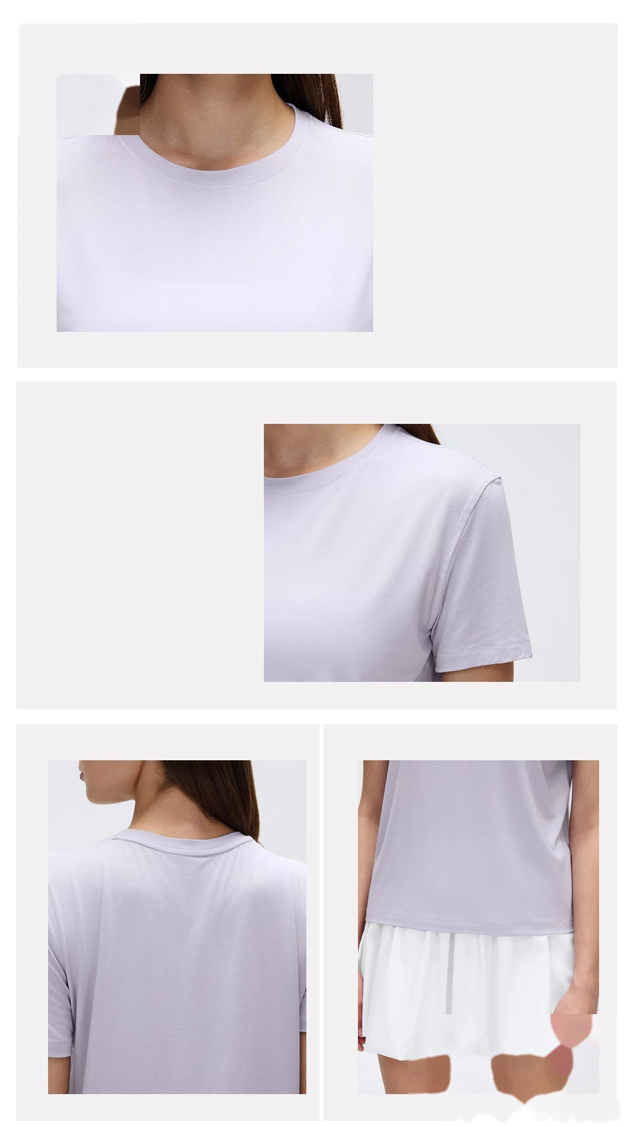 Bulk Custom Crew Neck Sports Top - Women's Summer Quick-Dry Lightweight Pilates Yoga Gym Running Activewear detail