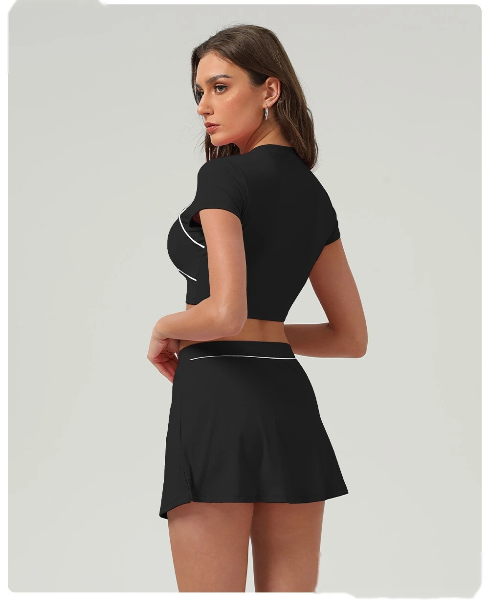 Customized Quick-drying Sports Shirt Women's Short Sleeve Running Summer Fitness T-shirt Contrast Yoga Clothing detail