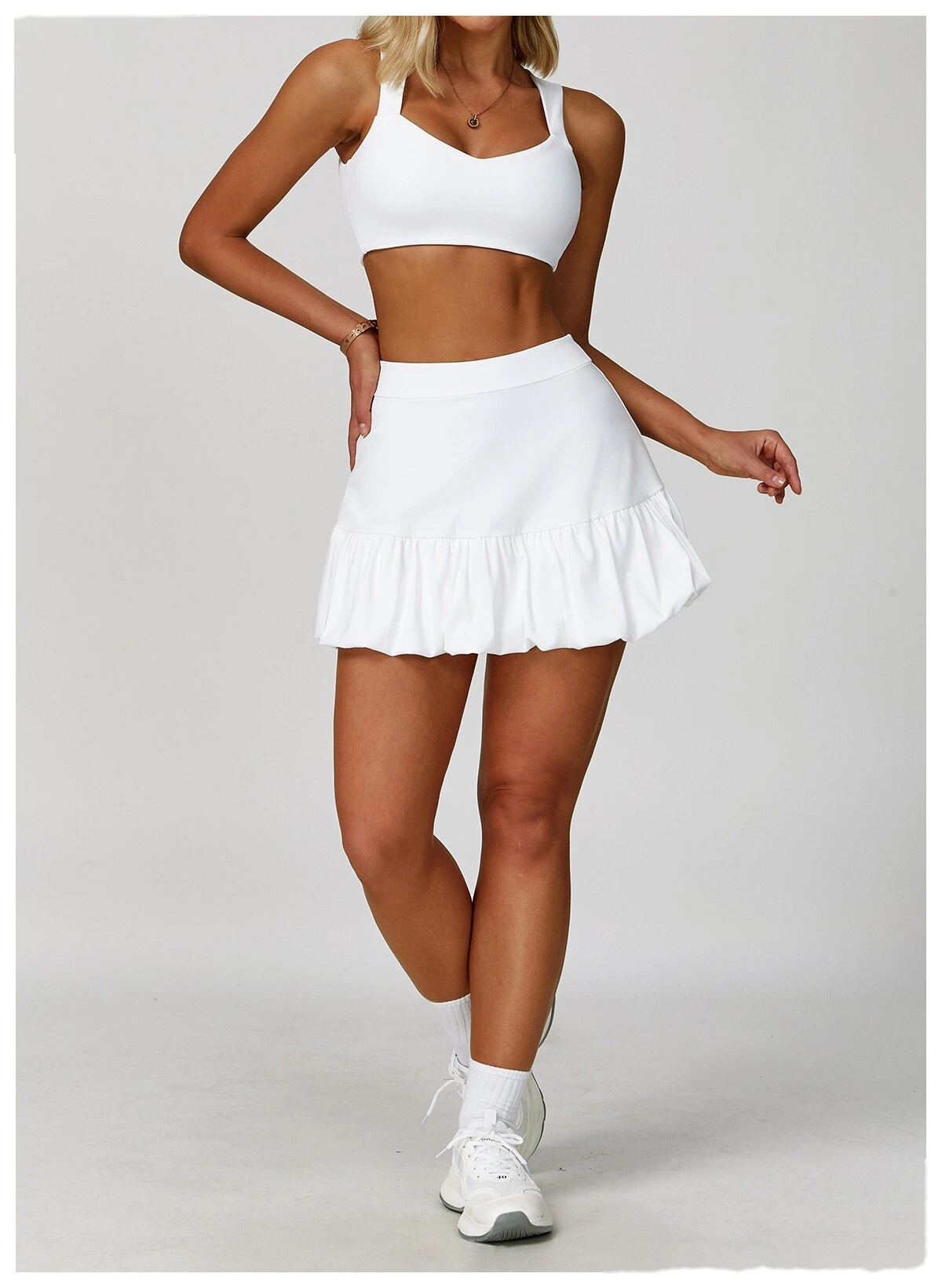 Fake two-piece short skirt Quick-drying breathable anti-exposure tennis skirt Leisure fitness running skirt detail