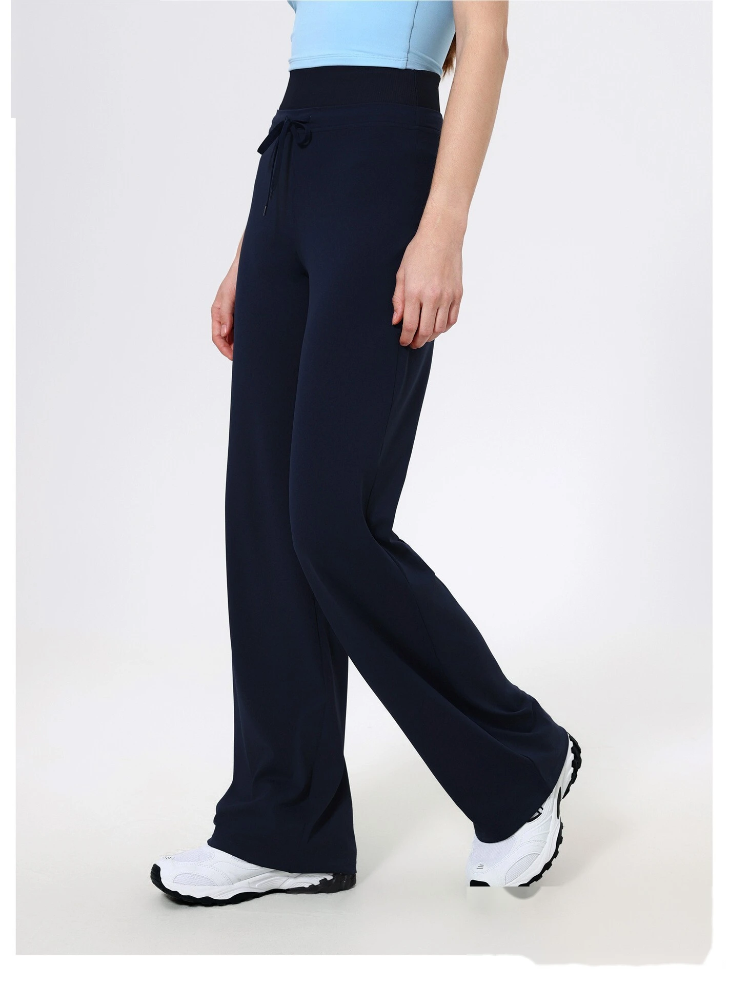 Wide-leg sweatpants antibacterial loose slim drape sweatpants outdoor running yoga pants straight pants. detail