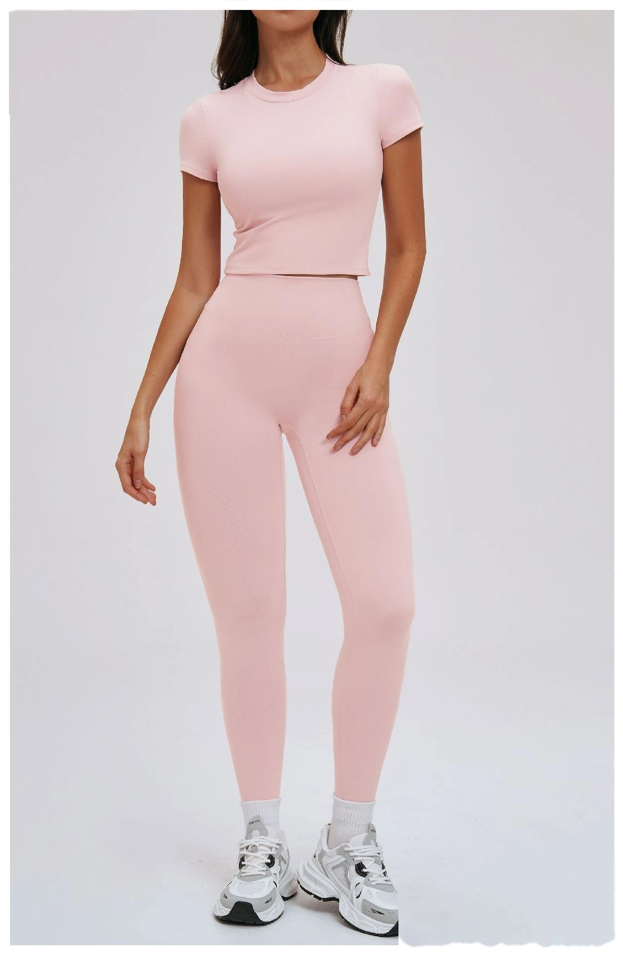 Custom High Waisted Yoga Pants No Camel Toe Tight Butt Lifting Sports Leggings for Outdoor Workout detail