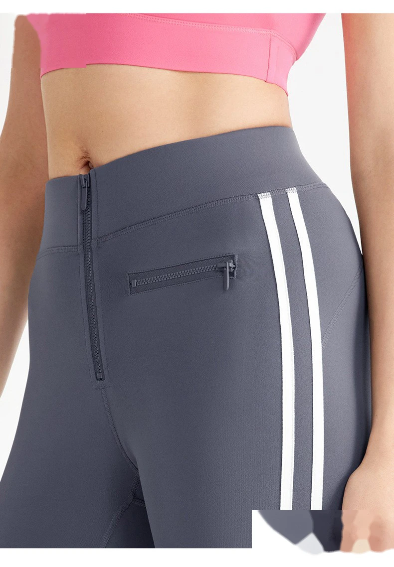 Customized side striped tight-fitting high-elastic yoga pants fitness pants women detail