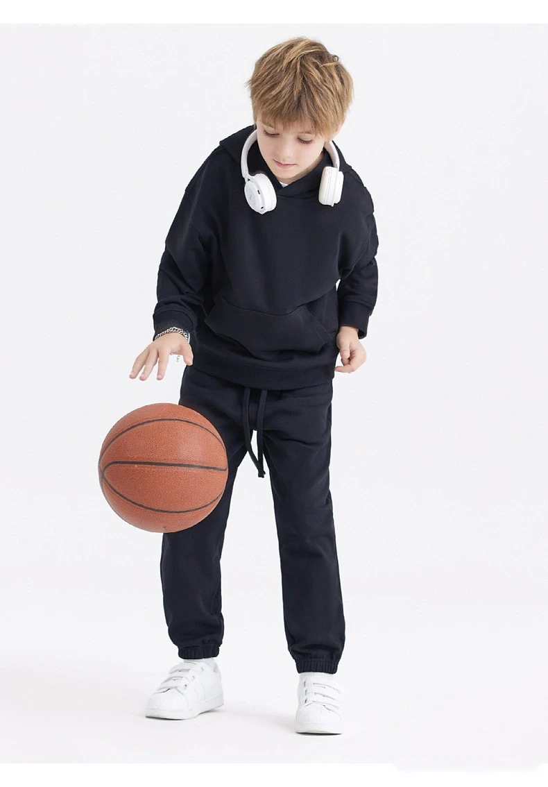 Customized loose cotton terry hooded sweater for boys and girls hoodie detail