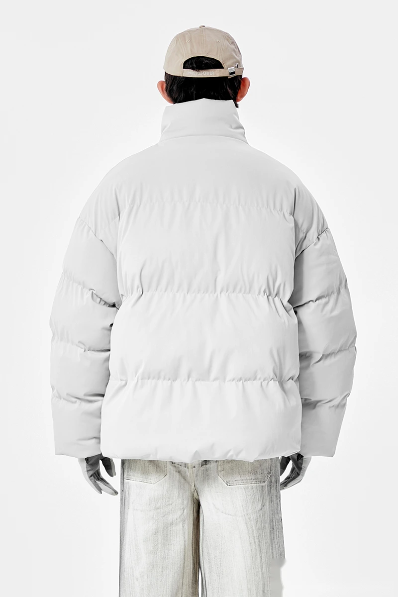 Customized men's and women's winter fashion warm cotton-padded down jacket coat detail
