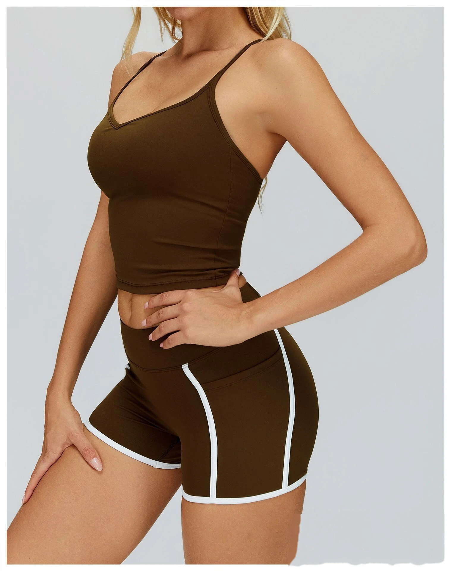 Custom Naked-Feel Yoga Tank Top - Women’s Cross Back Tight Sports Bra for Running Fitness detail