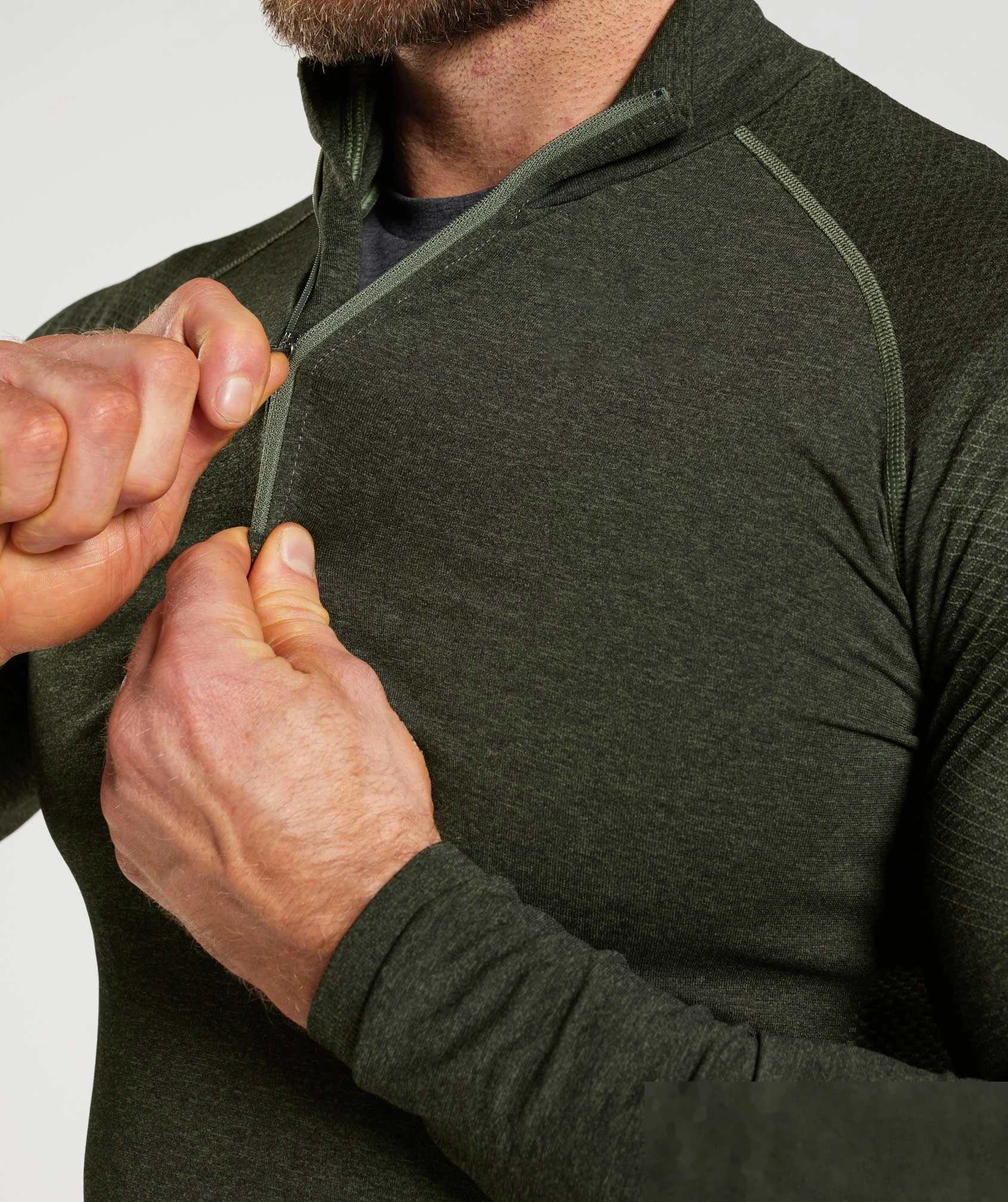 Fashion men's sports fitness tights training T-shirt detail