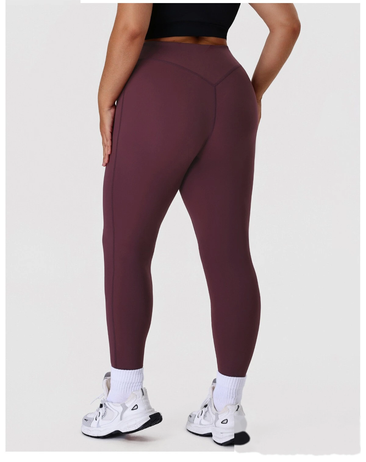 Custom Plus Size Women's Yoga Set - High-Elastic Tight Slimming Running Fitness Activewear detail