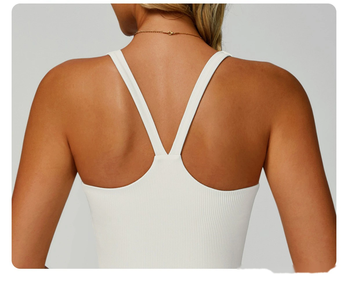 Customized yoga vest tight back sports vest outdoor running fitness clothes detail