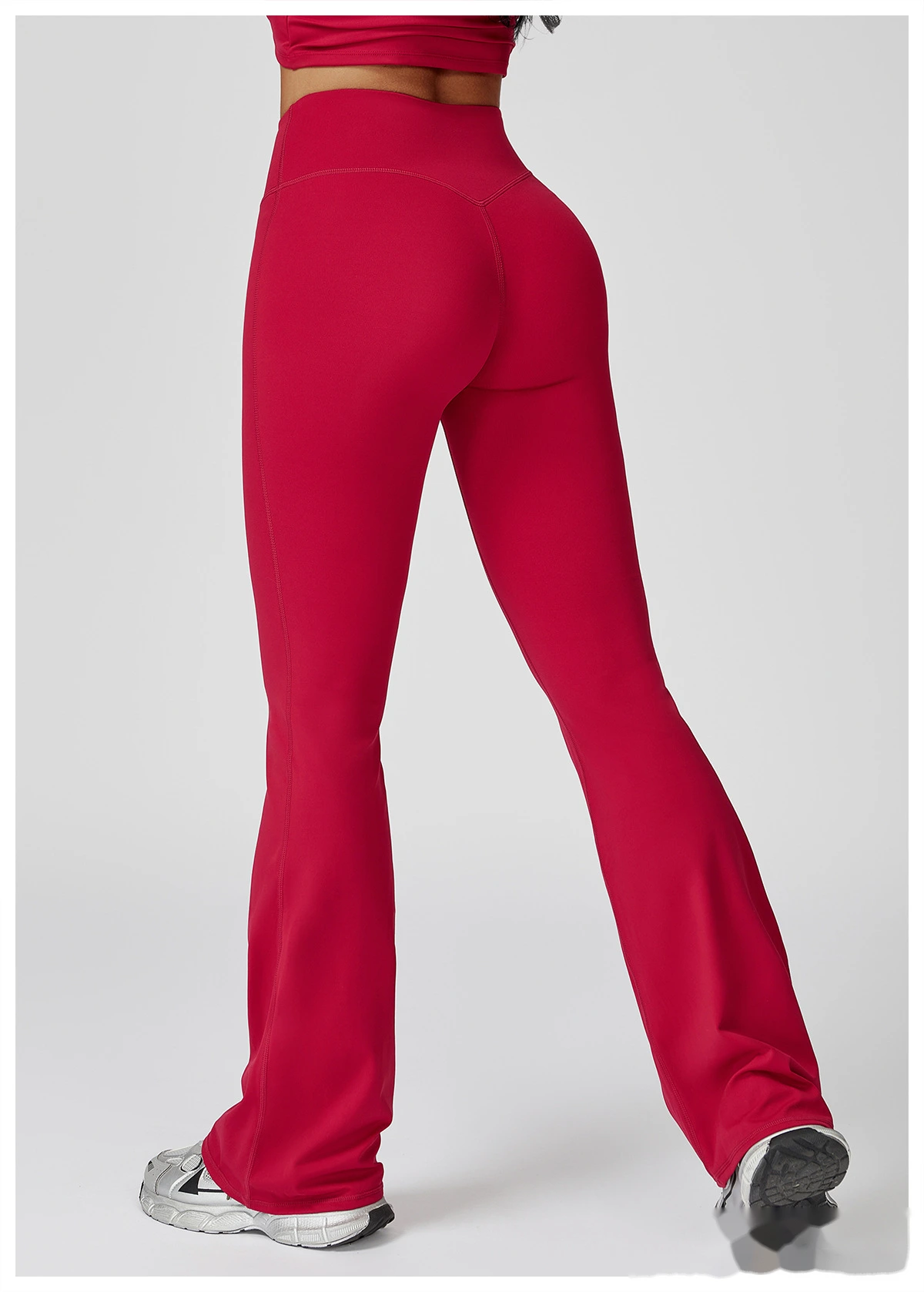 Custom-made ladies' comfortable, high-elastic, abdomen-lifting, hip-lifting, yoga pants and dance pants detail