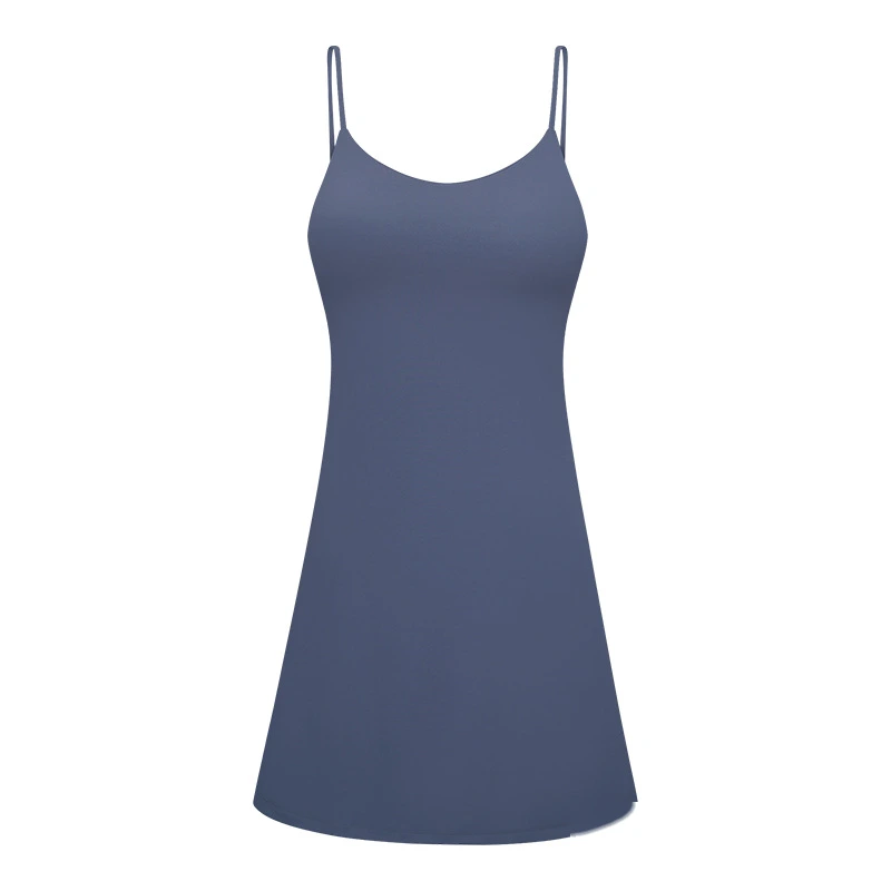 Womens tennis skirts spaghetti straps padded tank top skirt detail