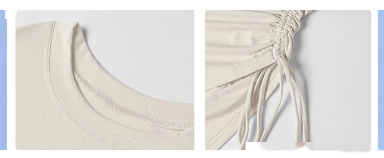 Yoga clothes top female nude loose long-sleeved T-shirt quick-drying breathable training running fitness clothes detail