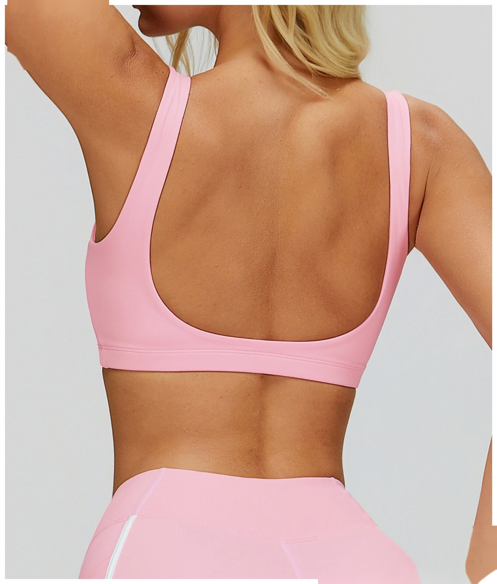 Custom Barely-There Yoga Bra, Women's Cutout Back Sports Fitness Underwear detail