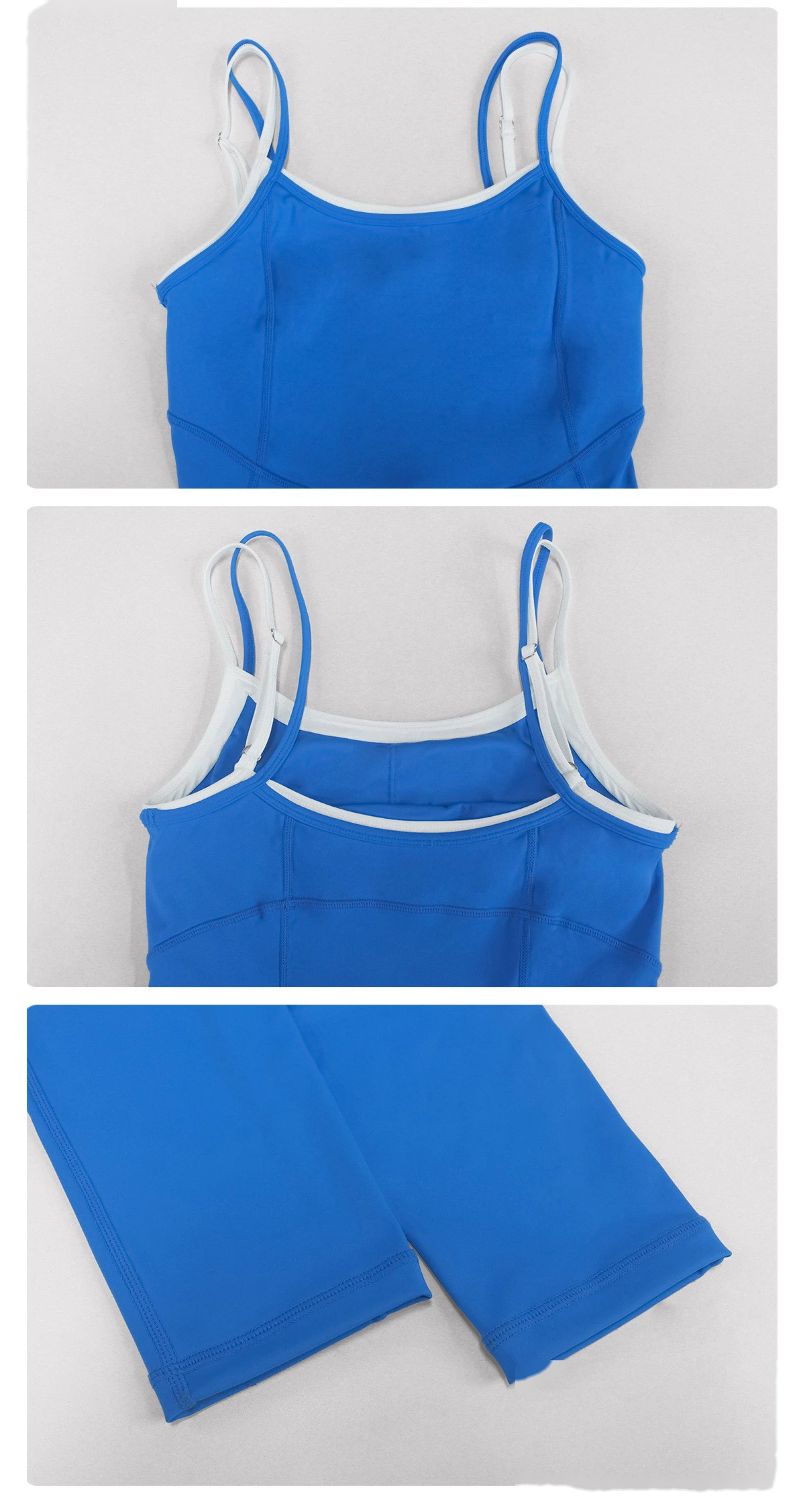 Adjustable Thin Strap Beauty Back Sleeveless Yoga Bodysuit, Women Body Shaping Sports Jumpsuit detail