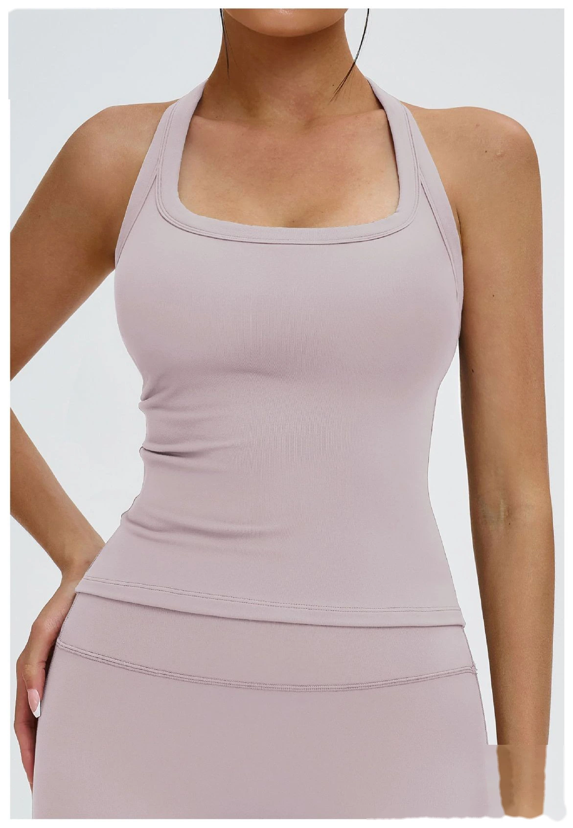 Bulk Custom Y-Shape Open Back Sports Tank - Tight Breathable Yoga Running Workout Top detail