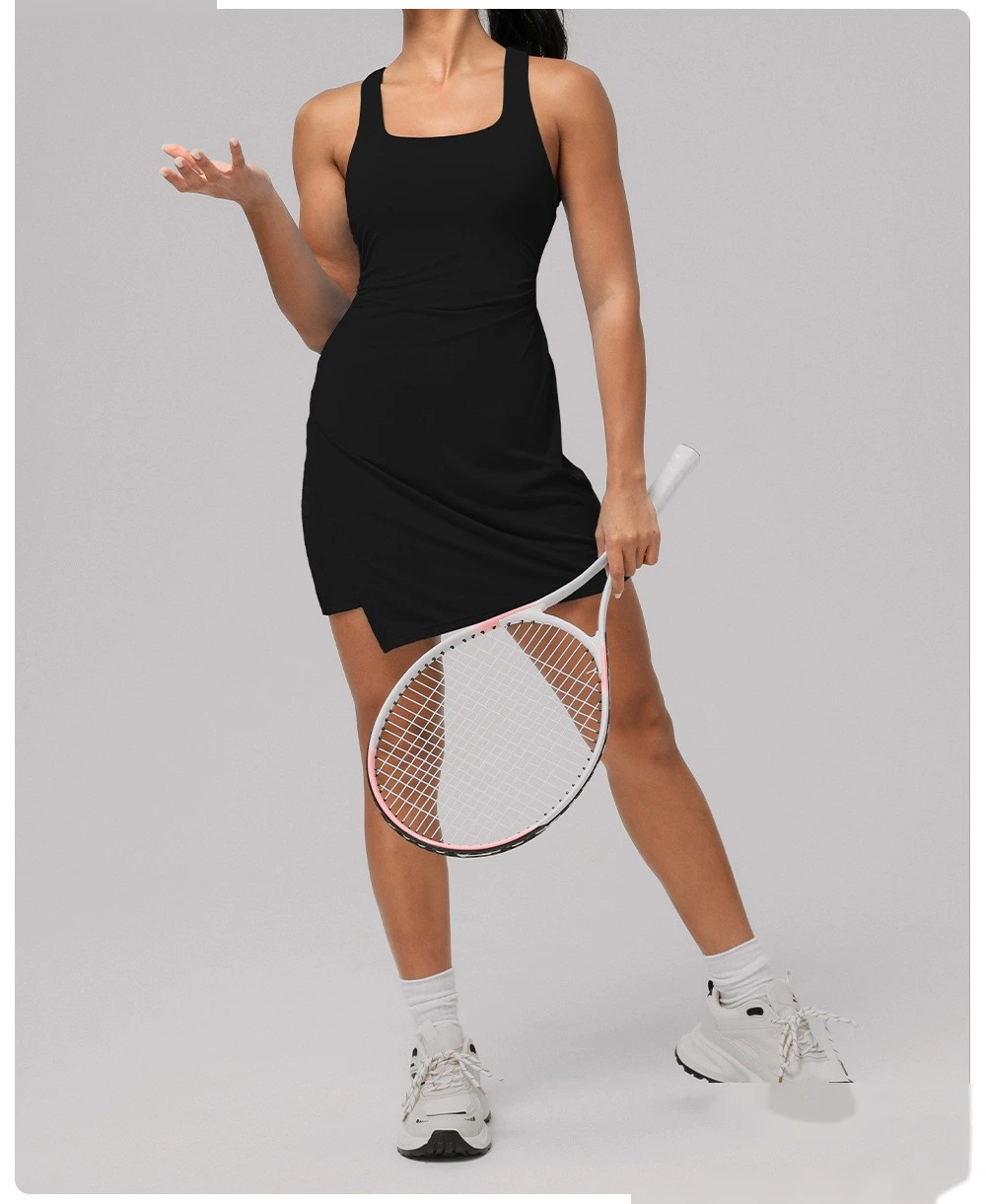 Customized anti-exposure bottoming sports dress high elastic outdoor golf back yoga tennis skirt detail