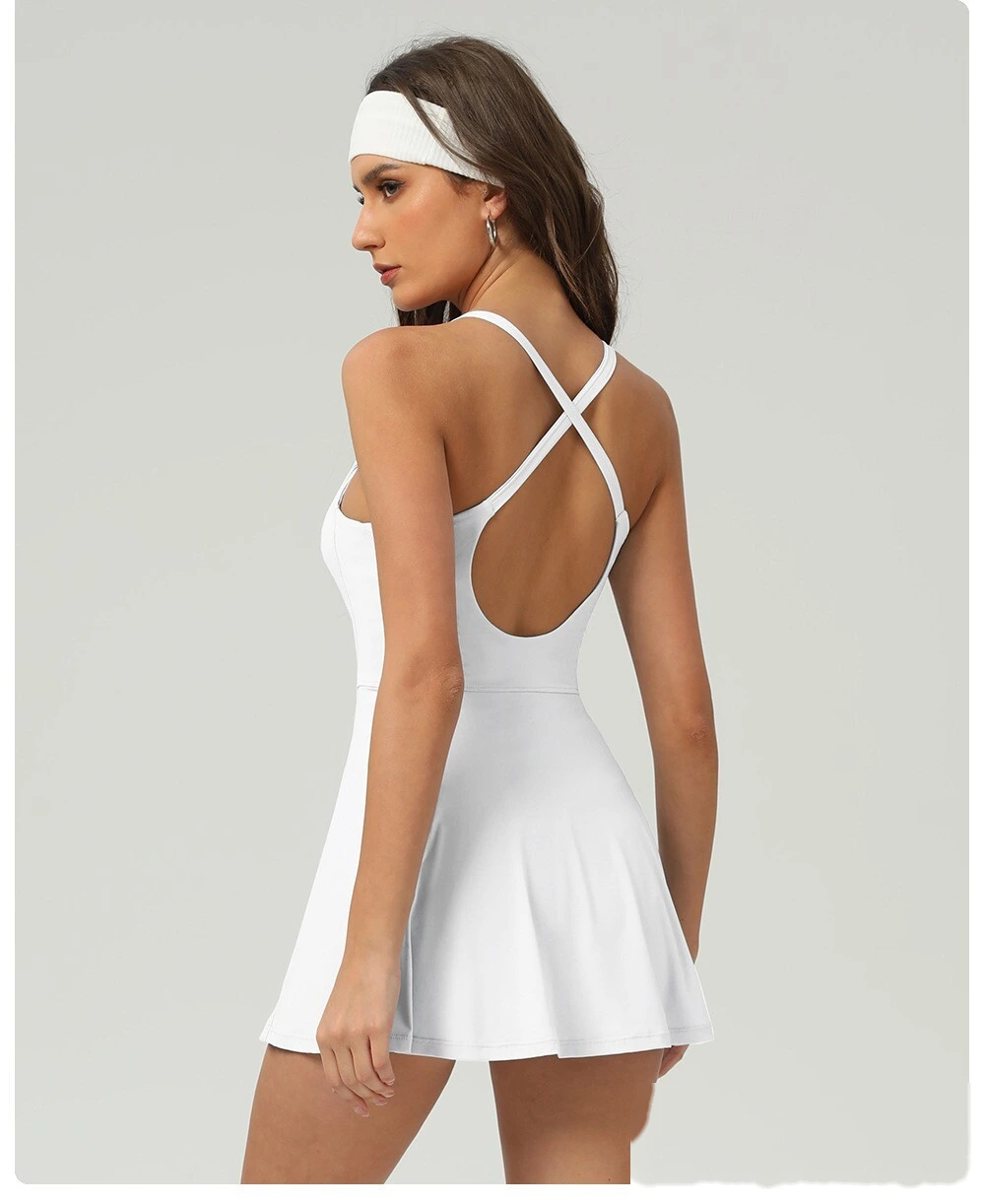 Europe and the United States quick-drying tennis dress waist suspender skirt outdoor anti-exposure sports pants skirt detail