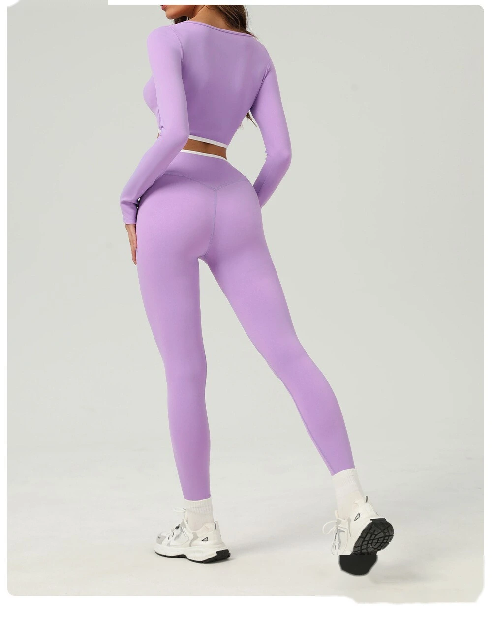Customized hip-lifting, high-waist yoga pants, abdomen-lifting, tight-fitting running and fitness pants detail