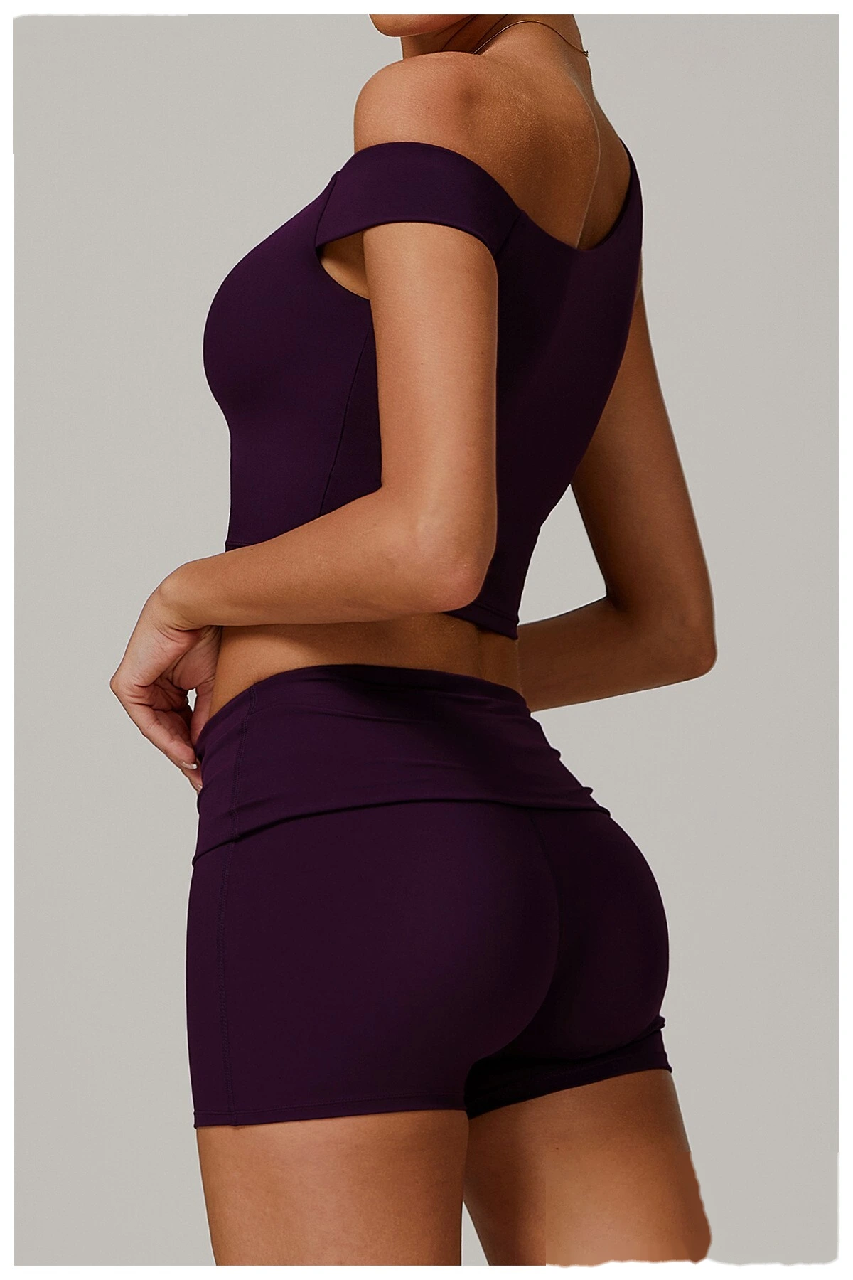 Environmentally-friendly regenerative yoga vest women wear running and fitness underwear with irregular inclined shoulde detail