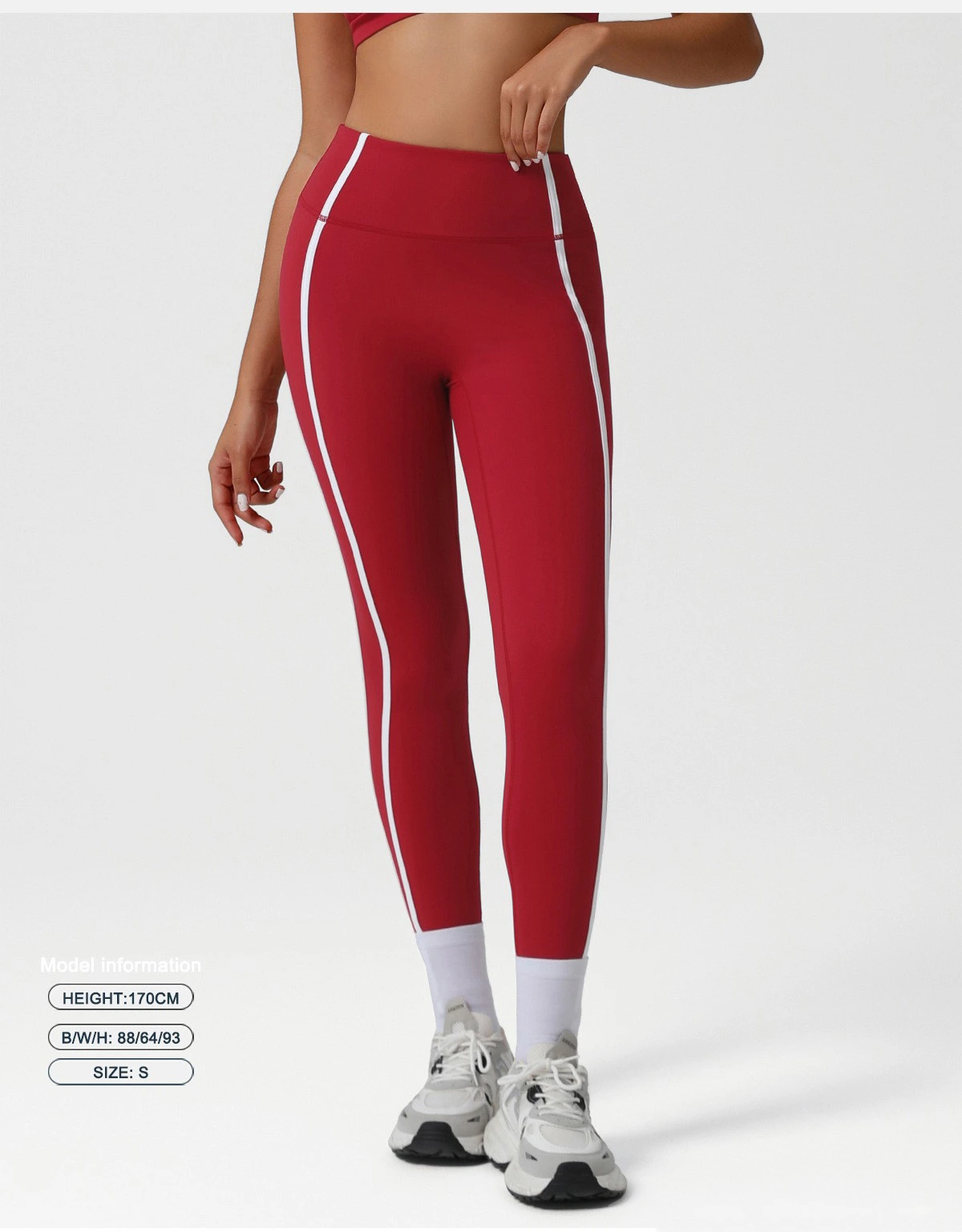 Custom-made high-waist sports tights Naked feeling yoga pants hip high elastic running fitness pants. detail