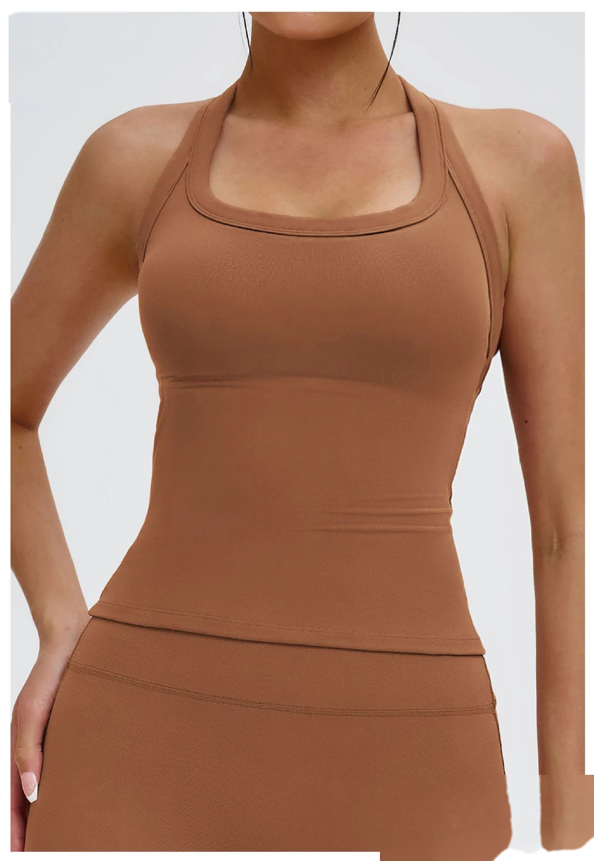 Bulk Custom Y-Shape Open Back Sports Tank - Tight Breathable Yoga Running Workout Top detail