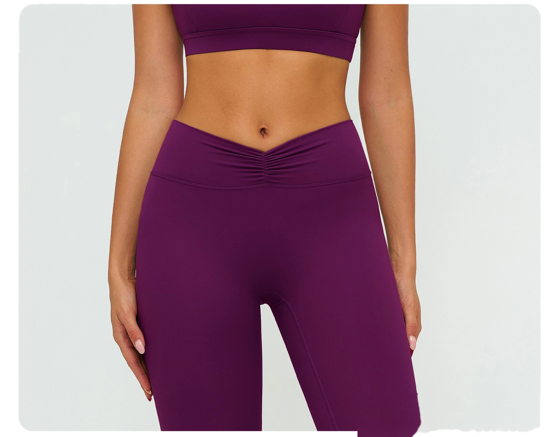 Women's Customizable High-Waisted Yoga Pants - High-Stretch Tight Slimming Long Leggings for Outdoor Running & Fitness detail