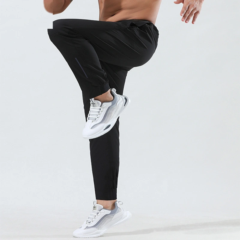 Mens jogger pants elastic outdoor running quick dry trackpants detail